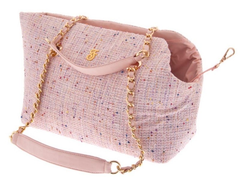 Borsa Tweed Rosa per Cani e Gatti Ferribiella