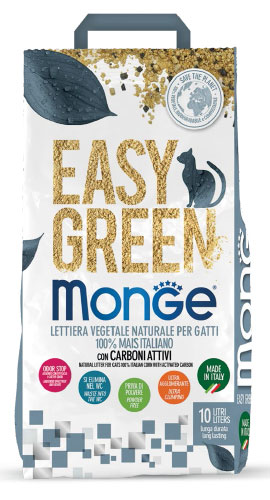 Monge Easy Green Lettiera Vegetale con Carboni Attivi 10 Litri