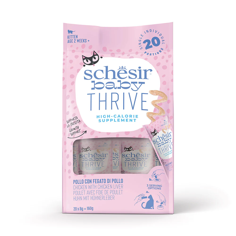 Schesir Baby Thrive Pollo con Fegato in Crema – Kitten 20x8g