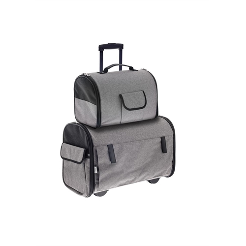 Trolley + Borsa Mondo Grigio per Cani
