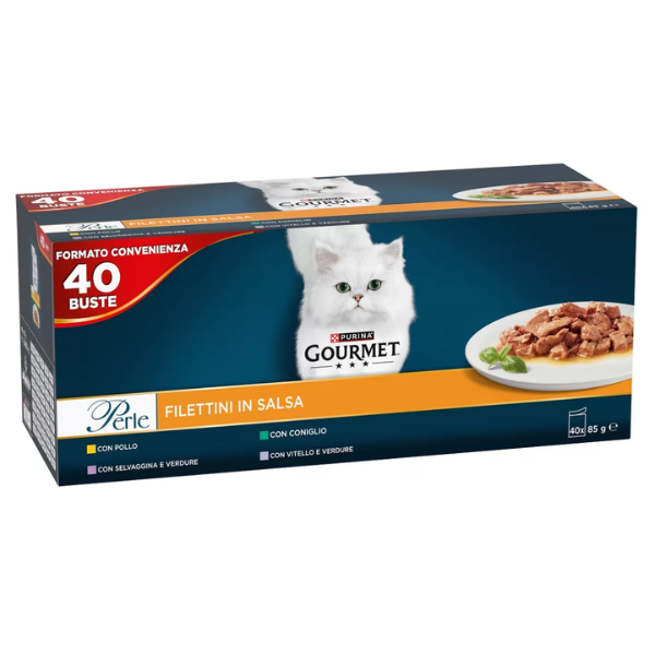 Purina Gourmet Perle Multipack Filettini in Salsa 40x85g