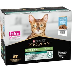 Proplan Multipack Adult Sterilised Paté con Merluzzo 10x75g