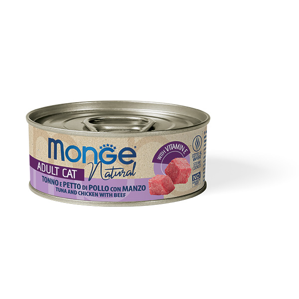 Monge Natural Tonno e Petto di Pollo con Manzo 80g