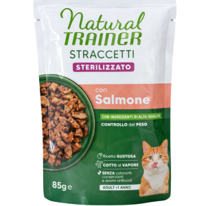Natural Trainer Straccetti Sterilised Salmone 85g