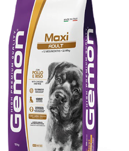 GEMON MAXI ADULTO 32-80 POLLO E RISO KG15